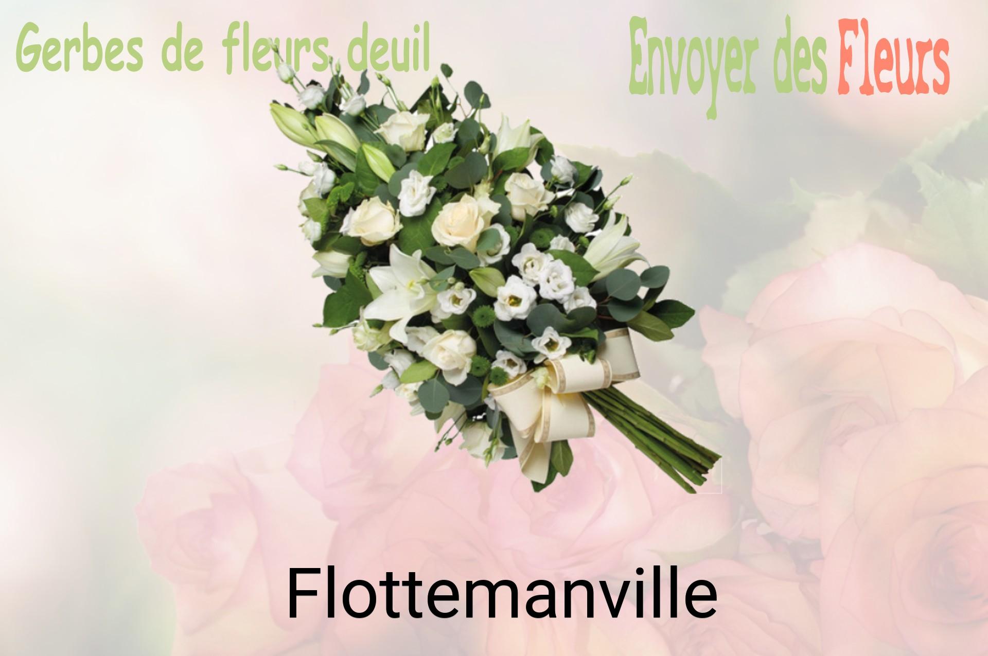 Gerbe de fleurs de deuil livrée à Flottemanville